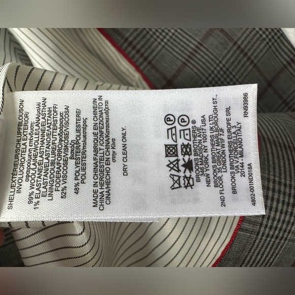 Brooks Brothers Red Fleece Wool Suit - Picture 3 of 10